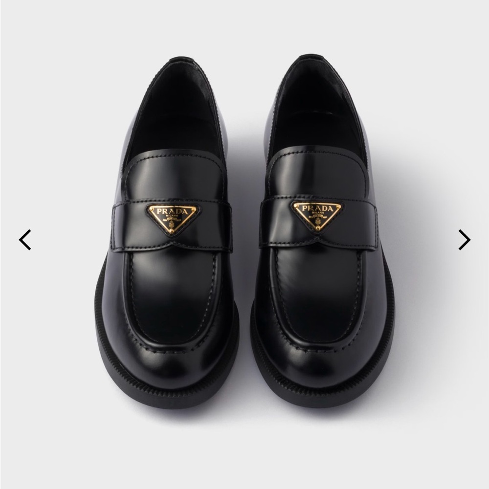 Prada Black Leather Loafers